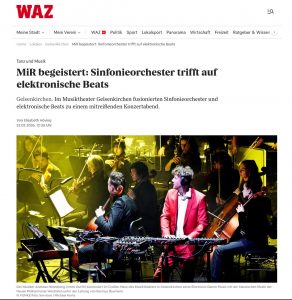 MiR begeistert: Sinfonieorchester trifft aufh elektronische Beats. WAZ 22.02.26